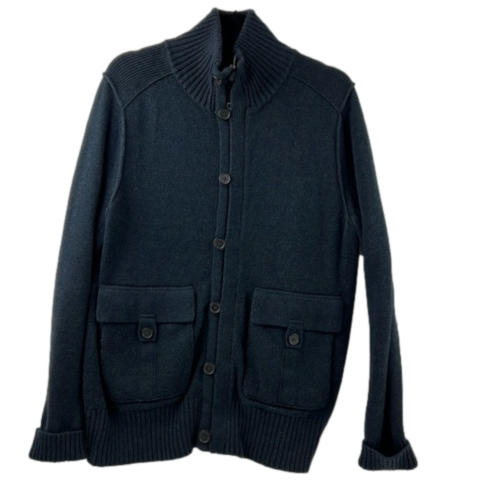 Men's Banana Republic Factory  Mock Neck Navy Blue Sweater